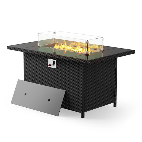 110cm rattan gas fire - 110cm,